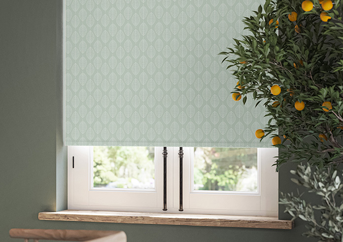 Beech Leaf (Blackout), Light Mint - Roller Blind - Image 5